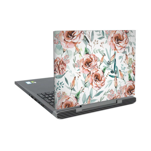 Anis Illustration Flower Pattern 3 Floral Explosion White Vinyl Sticker Skin Decal Cover for Dell Inspiron 15 7000 P65F
