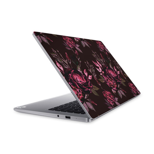 Anis Illustration Flower Pattern 3 Lisianthus Invertido Rosa Vinyl Sticker Skin Decal Cover for Xiaomi Mi NoteBook 14 (2020)