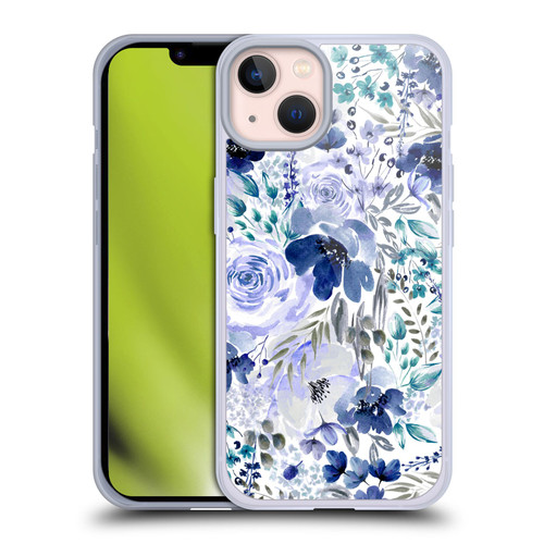 Anis Illustration Bloomers Indigo Soft Gel Case for Apple iPhone 13