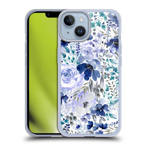 Anis Illustration Bloomers Indigo Soft Gel Case for Apple iPhone 14