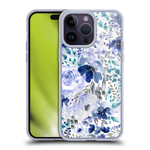 Anis Illustration Bloomers Indigo Soft Gel Case for Apple iPhone 14 Pro Max