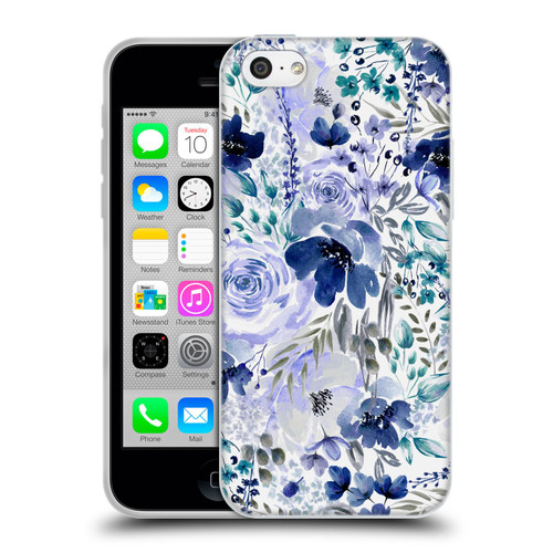 Anis Illustration Bloomers Indigo Soft Gel Case for Apple iPhone 5c