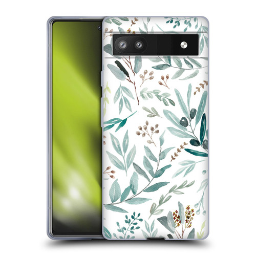 Anis Illustration Bloomers Eucalyptus Soft Gel Case for Google Pixel 6a