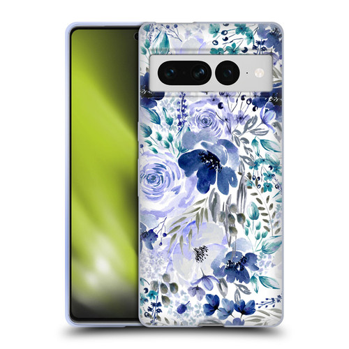 Anis Illustration Bloomers Indigo Soft Gel Case for Google Pixel 7 Pro