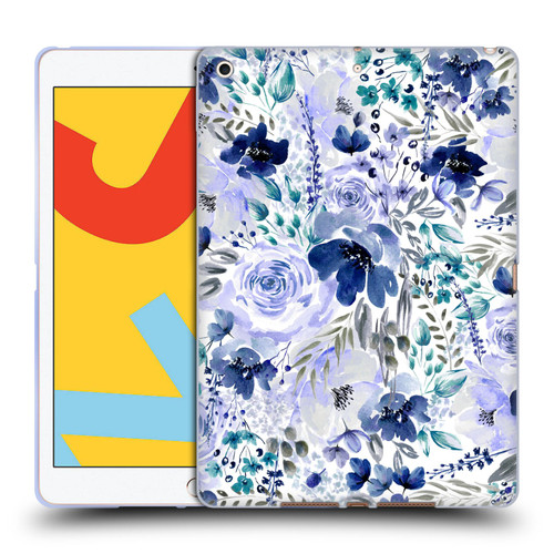 Anis Illustration Bloomers Indigo Soft Gel Case for Apple iPad 10.2 2019/2020/2021