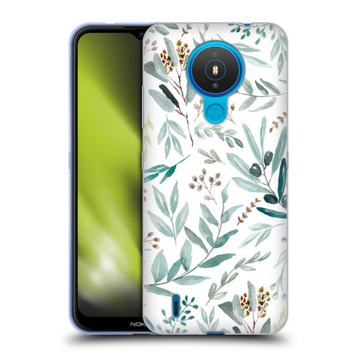 Anis Illustration Bloomers Eucalyptus Soft Gel Case for Nokia 1.4