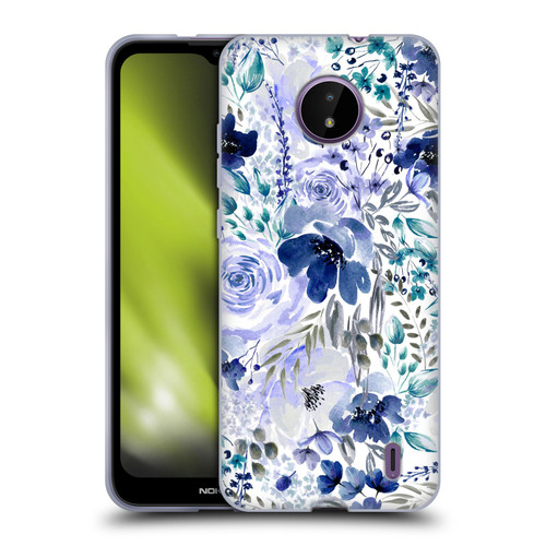 Anis Illustration Bloomers Indigo Soft Gel Case for Nokia C10 / C20