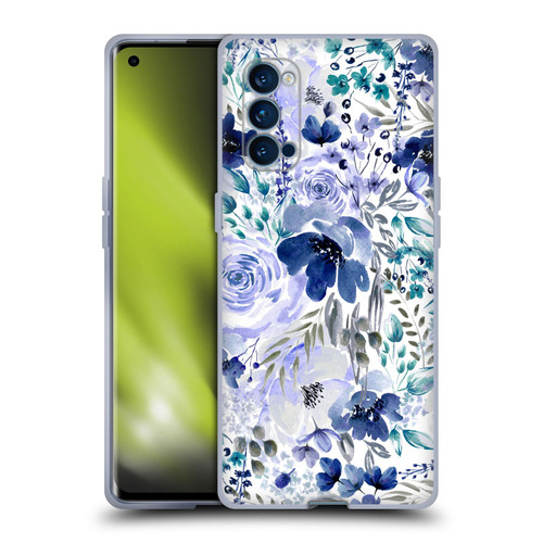 Anis Illustration Bloomers Indigo Soft Gel Case for OPPO Reno 4 Pro 5G