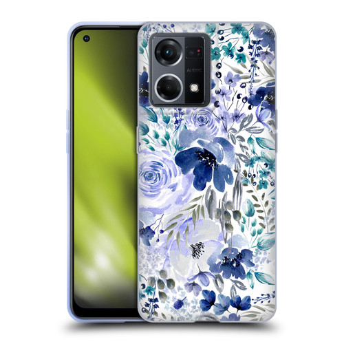 Anis Illustration Bloomers Indigo Soft Gel Case for OPPO Reno8 4G