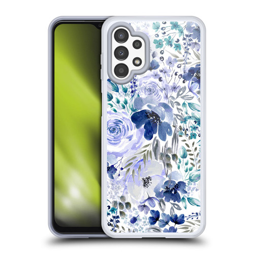 Anis Illustration Bloomers Indigo Soft Gel Case for Samsung Galaxy A13 (2022)