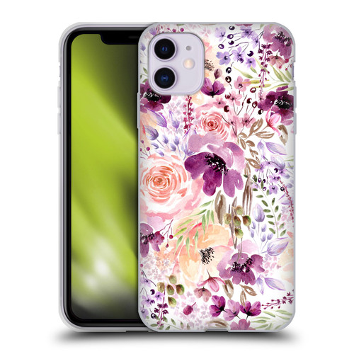 Anis Illustration Flower Pattern 3 Floral Chaos Soft Gel Case for Apple iPhone 11