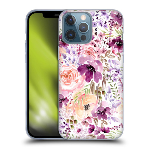 Anis Illustration Flower Pattern 3 Floral Chaos Soft Gel Case for Apple iPhone 13 Pro Max