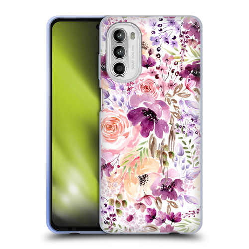 Anis Illustration Flower Pattern 3 Floral Chaos Soft Gel Case for Motorola Moto G52
