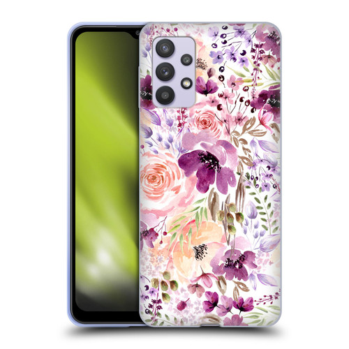 Anis Illustration Flower Pattern 3 Floral Chaos Soft Gel Case for Samsung Galaxy A32 5G / M32 5G (2021)