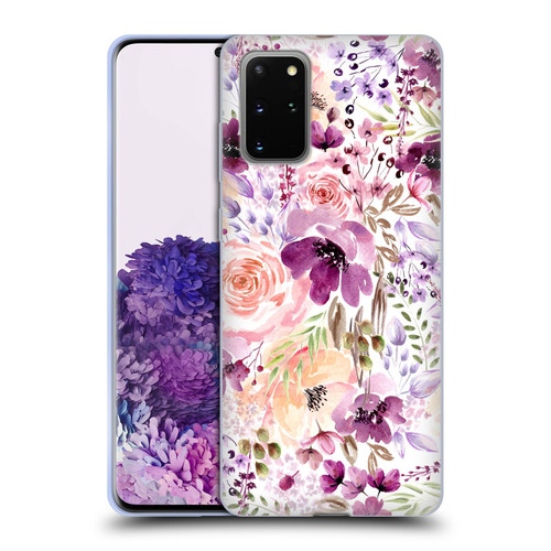 Anis Illustration Flower Pattern 3 Floral Chaos Soft Gel Case for Samsung Galaxy S20+ / S20+ 5G