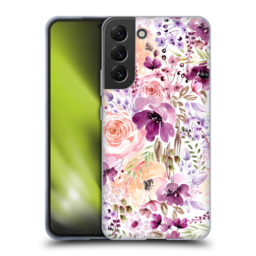 Anis Illustration Flower Pattern 3 Floral Chaos Soft Gel Case for Samsung Galaxy S22+ 5G