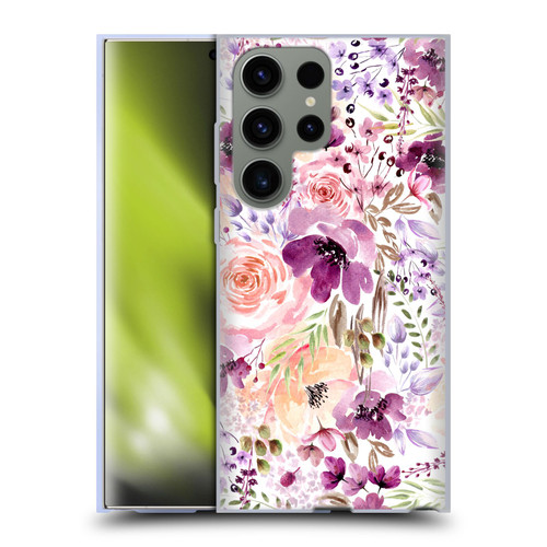 Anis Illustration Flower Pattern 3 Floral Chaos Soft Gel Case for Samsung Galaxy S23 Ultra 5G