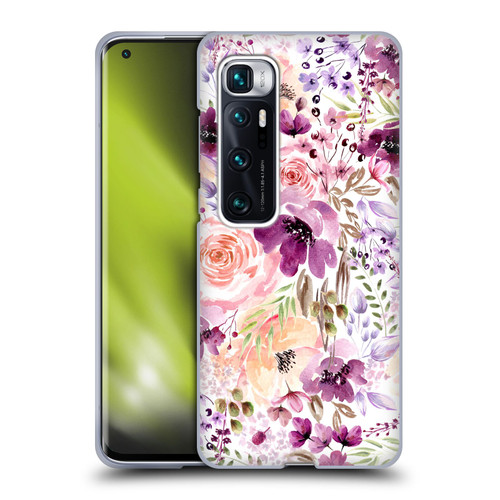 Anis Illustration Flower Pattern 3 Floral Chaos Soft Gel Case for Xiaomi Mi 10 Ultra 5G