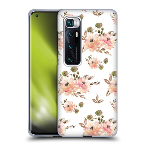Anis Illustration Flower Pattern 4 Vintage White Soft Gel Case for Xiaomi Mi 10 Ultra 5G