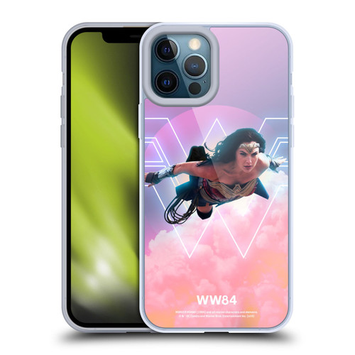 Wonder Woman 1984 80's Graphics Flying Soft Gel Case for Apple iPhone 12 Pro Max