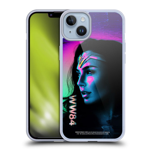 Wonder Woman 1984 80's Graphics Glitch Soft Gel Case for Apple iPhone 14 Plus