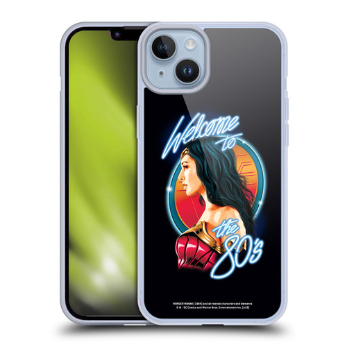 Wonder Woman 1984 80's Graphics Welcome Soft Gel Case for Apple iPhone 14 Plus