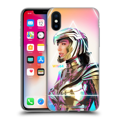 Wonder Woman 1984 80's Graphics Golden Armour 3 Soft Gel Case for Apple iPhone X / iPhone XS