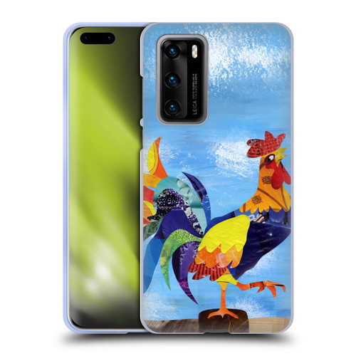 Artpoptart Animals Colorful Rooster Soft Gel Case for Huawei P40 5G