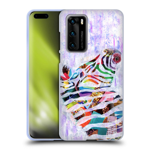 Artpoptart Animals Purple Zebra Soft Gel Case for Huawei P40 5G