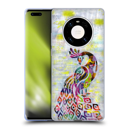 Artpoptart Animals Peacock Soft Gel Case for Huawei Mate 40 Pro 5G