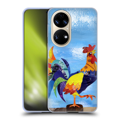 Artpoptart Animals Colorful Rooster Soft Gel Case for Huawei P50