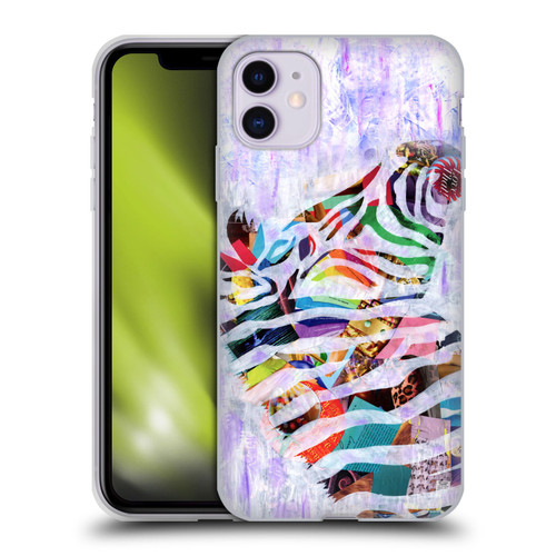 Artpoptart Animals Purple Zebra Soft Gel Case for Apple iPhone 11