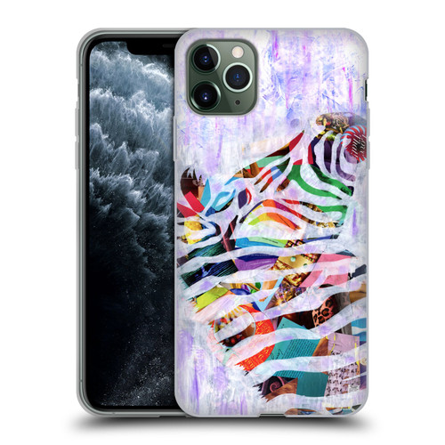 Artpoptart Animals Purple Zebra Soft Gel Case for Apple iPhone 11 Pro Max