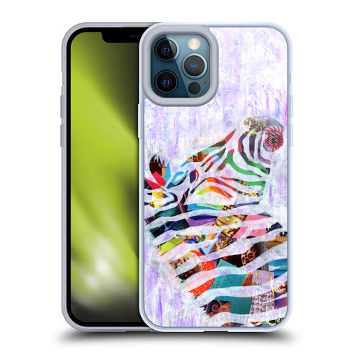 Artpoptart Animals Purple Zebra Soft Gel Case for Apple iPhone 12 Pro Max