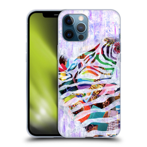 Artpoptart Animals Purple Zebra Soft Gel Case for Apple iPhone 12 Pro Max