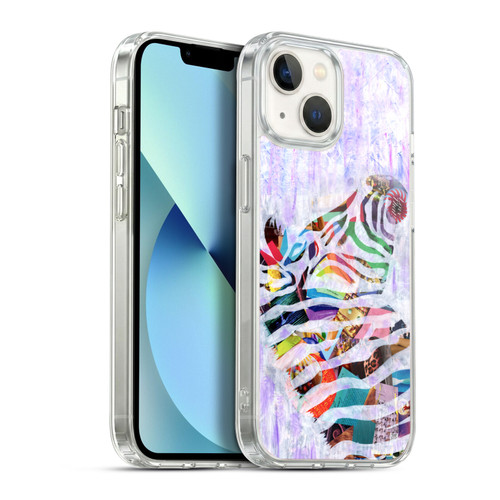 Artpoptart Animals Purple Zebra Soft Gel Case for Apple iPhone 13