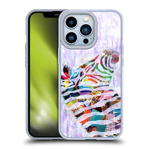 Artpoptart Animals Purple Zebra Soft Gel Case for Apple iPhone 13 Pro