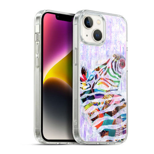 Artpoptart Animals Purple Zebra Soft Gel Case for Apple iPhone 14