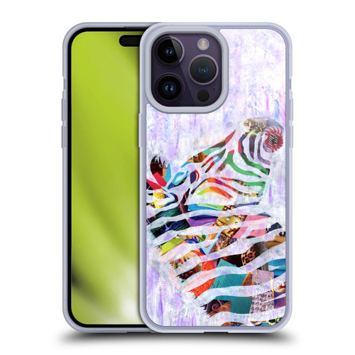 Artpoptart Animals Purple Zebra Soft Gel Case for Apple iPhone 14 Pro Max