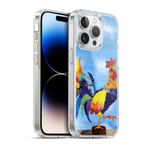 Artpoptart Animals Colorful Rooster Soft Gel Case for Apple iPhone 14 Pro & MagSafe