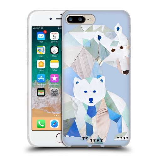 Artpoptart Animals Polar Bears Soft Gel Case for Apple iPhone 7 Plus / iPhone 8 Plus