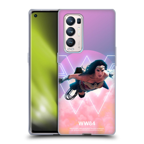 Wonder Woman 1984 80's Graphics Flying Soft Gel Case for OPPO Find X3 Neo / Reno5 Pro+ 5G