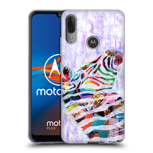 Artpoptart Animals Purple Zebra Soft Gel Case for Motorola Moto E6 Plus