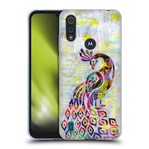 Artpoptart Animals Peacock Soft Gel Case for Motorola Moto E6s (2020)
