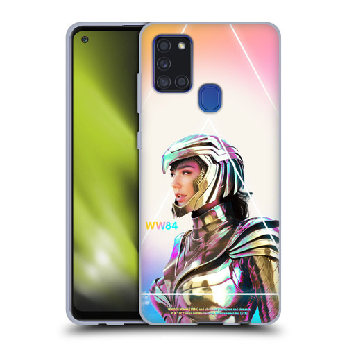 Wonder Woman 1984 80's Graphics Golden Armour 3 Soft Gel Case for Samsung Galaxy A21s (2020)