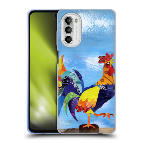 Artpoptart Animals Colorful Rooster Soft Gel Case for Motorola Moto G52