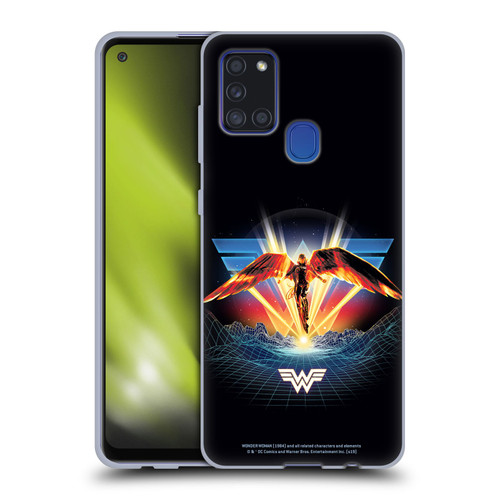Wonder Woman 1984 80's Graphics Golden Armour Soft Gel Case for Samsung Galaxy A21s (2020)