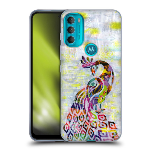 Artpoptart Animals Peacock Soft Gel Case for Motorola Moto G71 5G