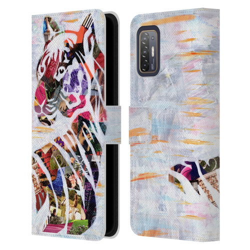 Artpoptart Animals Tiger Leather Book Wallet Case Cover For HTC Desire 21 Pro 5G