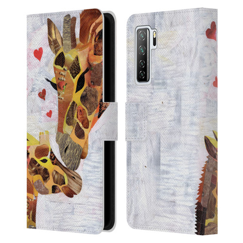 Artpoptart Animals Sweet Giraffes Leather Book Wallet Case Cover For Huawei Nova 7 SE/P40 Lite 5G